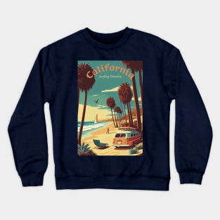 California - Surfing Paradise Crewneck Sweatshirt